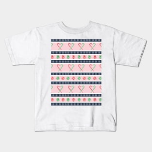 Christmas Candy stripes Kids T-Shirt